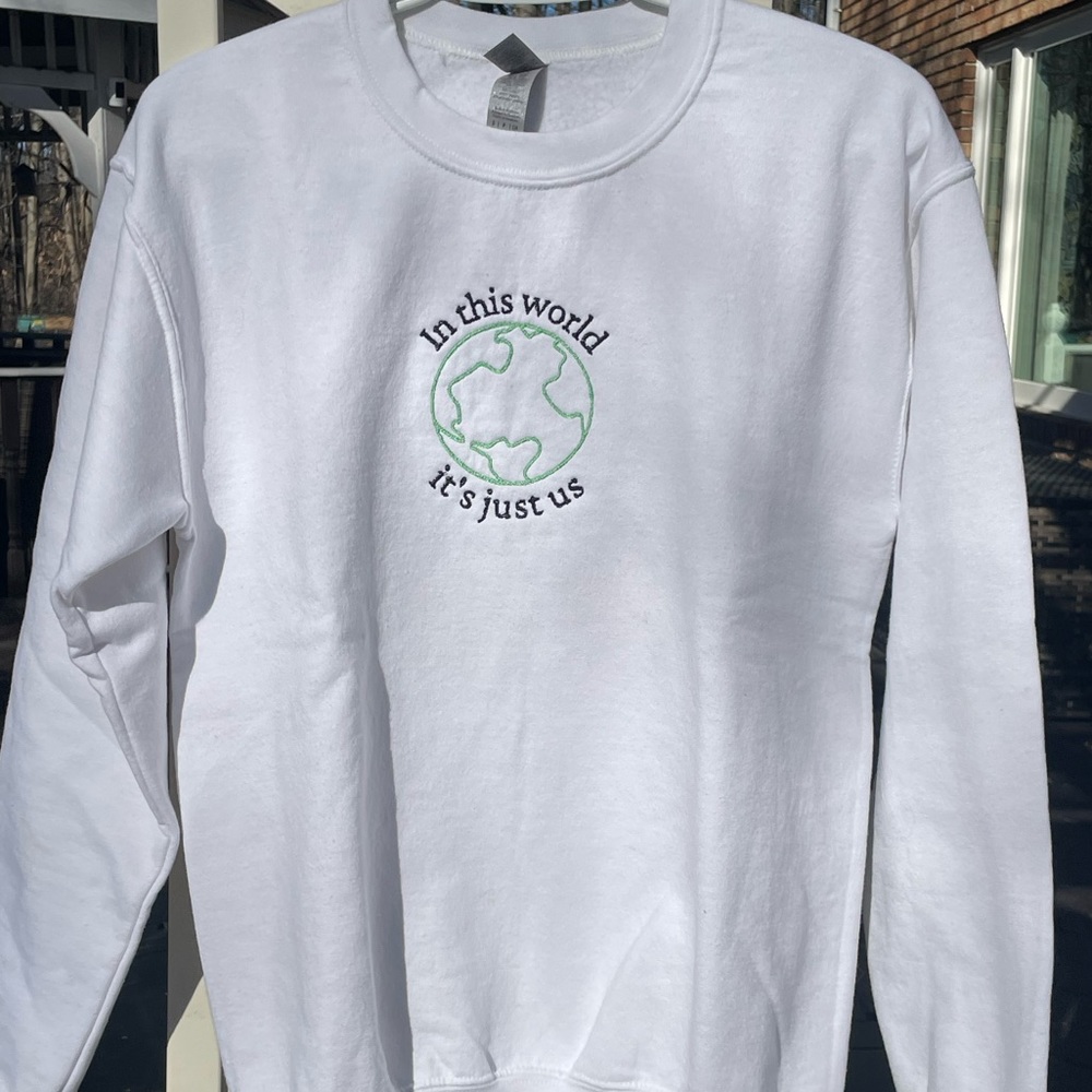 White crew neck